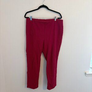 Chico’s Stretch Pixie Cropped Pants | Red | Size 2.5 (US 14)